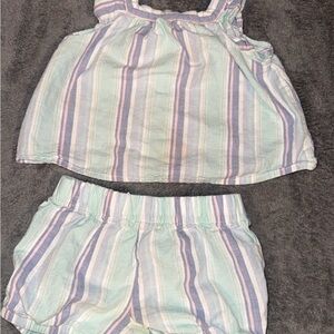 Striped Pastel Baby Outfit